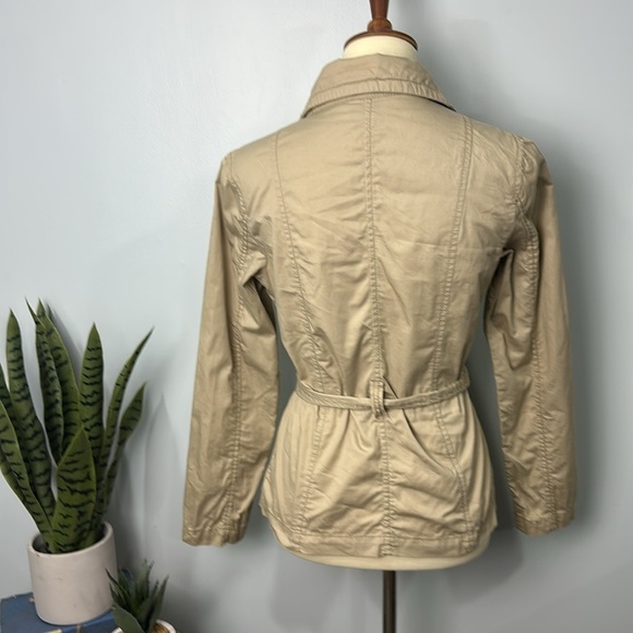 ❄️ French Cuff Tan Safari Jacket Size Smalll - Picture 4 of 6